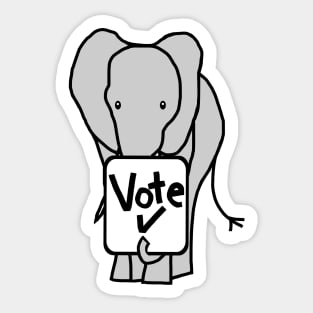 Big Elephant says Vote Sticker